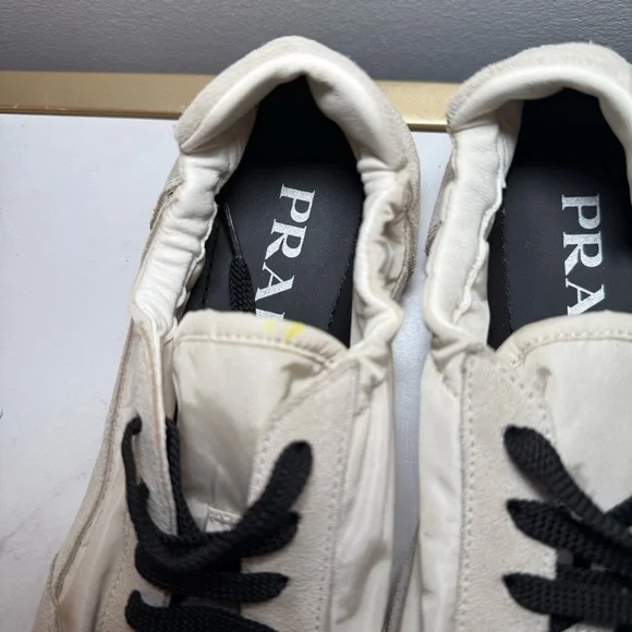 Prada Collapse Re-Nylon and suede elasticized sneakers - Picture 8 of 12